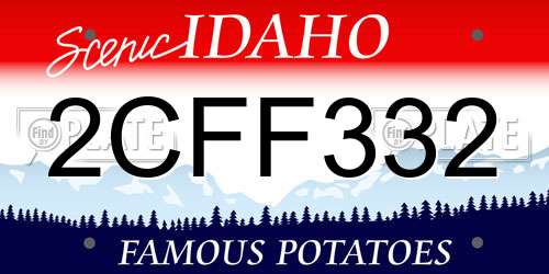 2CFF332 Idaho License Plate