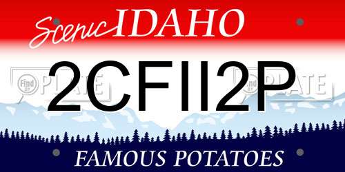 2CFII2P Idaho License Plate