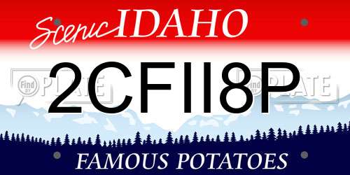 2CFII8P Idaho License Plate
