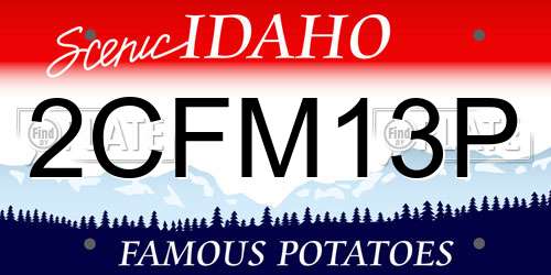 2CFM13P Idaho License Plate