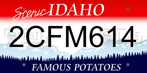 2CFM614 Idaho License Plate