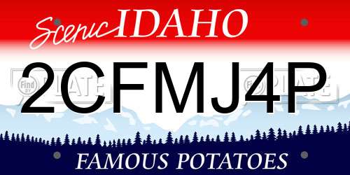 2CFMJ4P Idaho License Plate