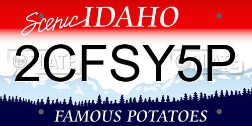 2CFSY5P Idaho License Plate