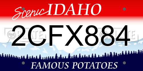 2CFX884 Idaho License Plate
