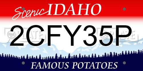 2CFY35P Idaho License Plate