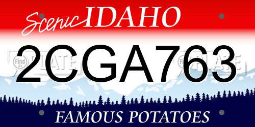 2CGA763 Idaho License Plate