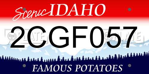 2CGF057 Idaho License Plate