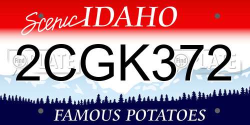 2CGK372 Idaho License Plate
