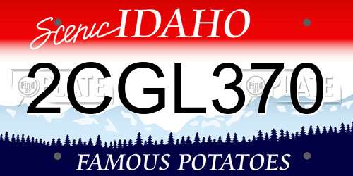 2CGL370 Idaho License Plate