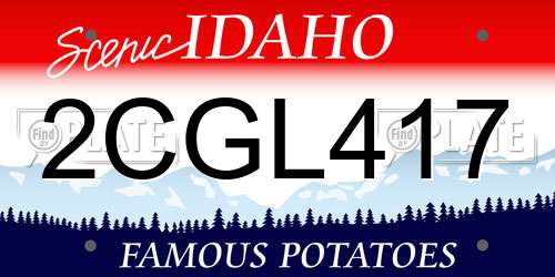 2CGL417 Idaho License Plate