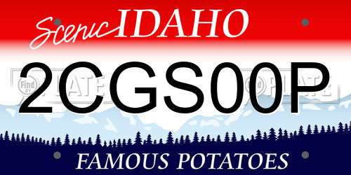 2CGS00P Idaho License Plate