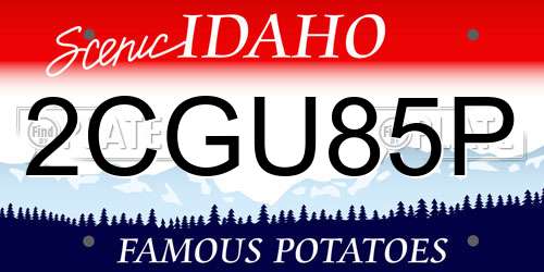 2CGU85P Idaho License Plate