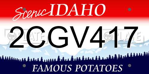 2CGV417 Idaho License Plate