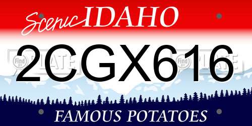 2CGX616 Idaho License Plate