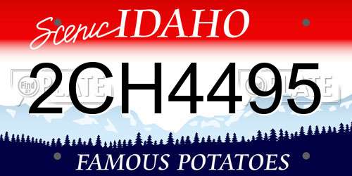 2CH4495 Idaho License Plate
