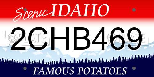 2CHB469 Idaho License Plate