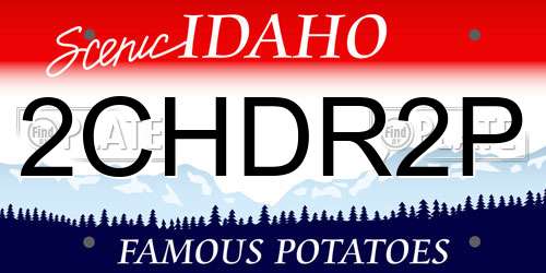 2CHDR2P Idaho License Plate