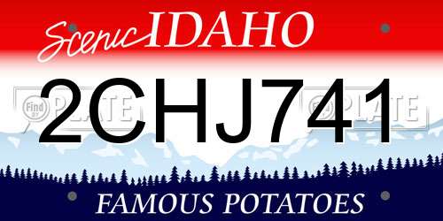 2CHJ741 Idaho License Plate