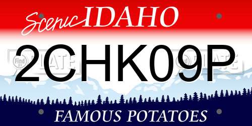 2CHK09P Idaho License Plate