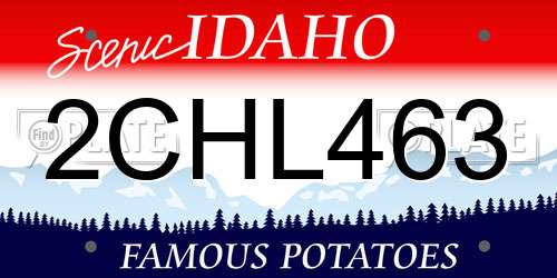 2CHL463 Idaho License Plate