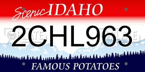 2CHL963 Idaho License Plate