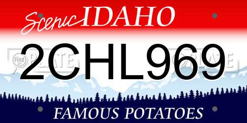 2CHL969 Idaho License Plate
