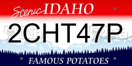 2CHT47P Idaho License Plate