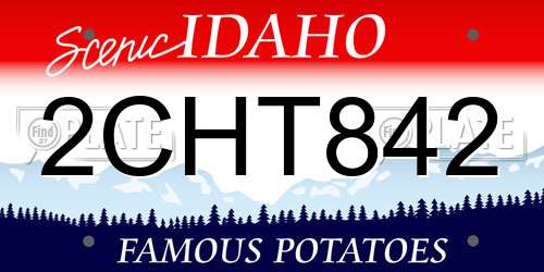 2CHT842 Idaho License Plate