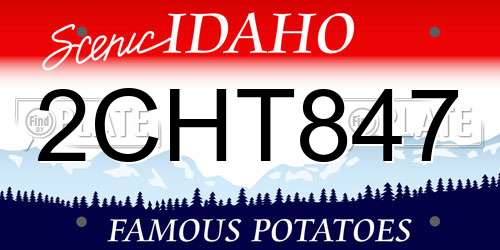 2CHT847 Idaho License Plate