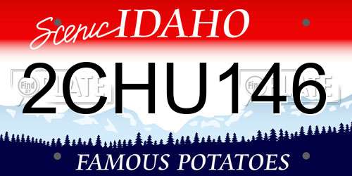 2CHU146 Idaho License Plate