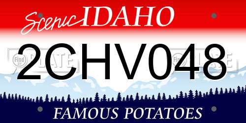 2CHV048 Idaho License Plate