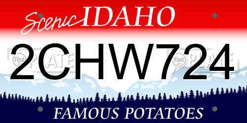 2CHW724 Idaho License Plate