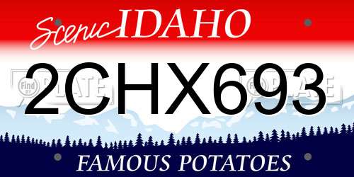 2CHX693 Idaho License Plate