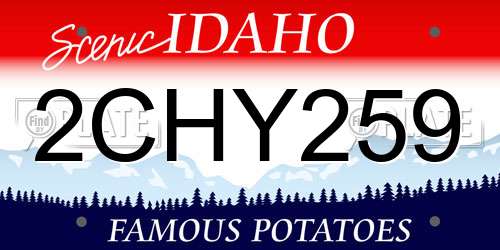 2CHY259 Idaho License Plate