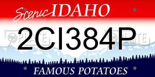 2CI384P Idaho License Plate