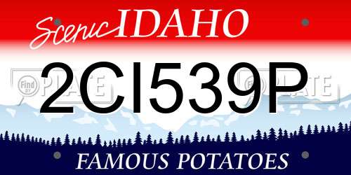 2CI539P Idaho License Plate