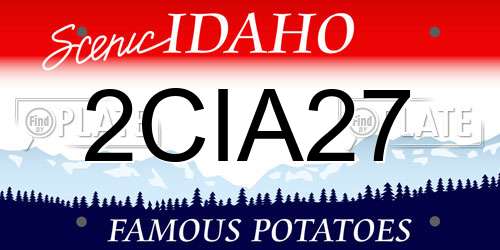 2CIA27 Idaho License Plate