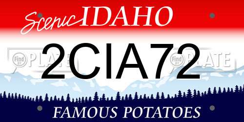 2CIA72 Idaho License Plate