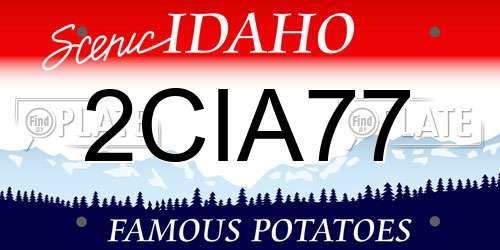 2CIA77 Idaho License Plate