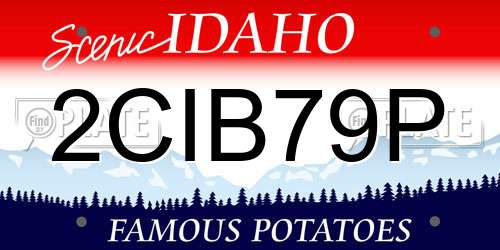 2CIB79P Idaho License Plate
