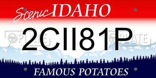 2CII81P Idaho License Plate