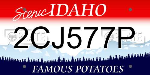 2CJ577P Idaho License Plate