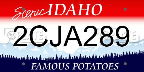 2CJA289 Idaho License Plate