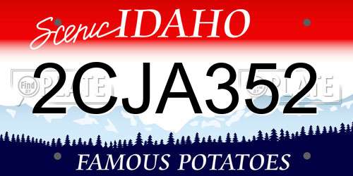 2CJA352 Idaho License Plate