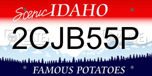 2CJB55P Idaho License Plate