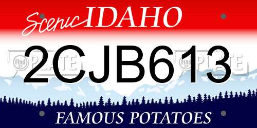 2CJB613 Idaho License Plate