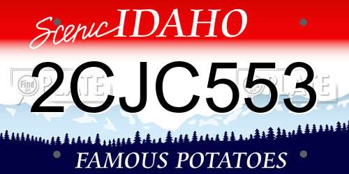 2CJC553 Idaho License Plate