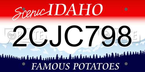 2CJC798 Idaho License Plate