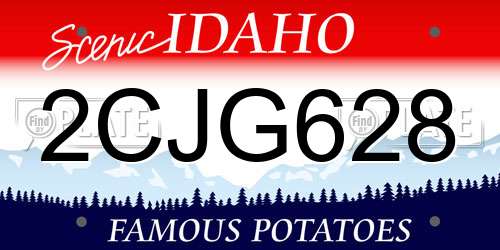 2CJG628 Idaho License Plate