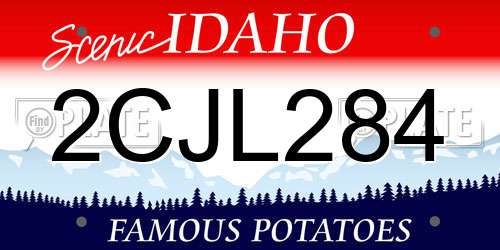 2CJL284 Idaho License Plate